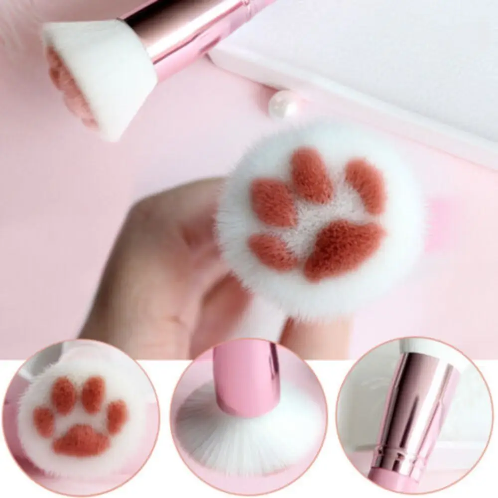 High Quality Retractable Cat Claw Makeup Brush Aluminum handle Soft Foundation Brush Cat Claw Concealer Blush