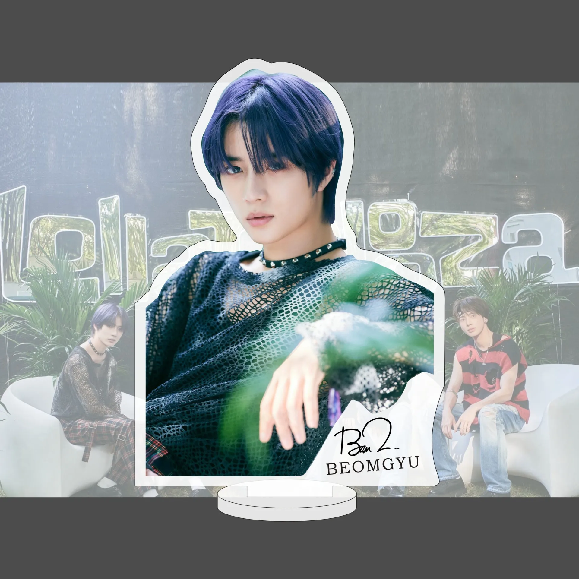 10CM KPOP Yeonjun Beomgyu Fashion Photo Print Acrylic Standee Two Sides Printing Action Figure Stand Desktop Display Model Decor