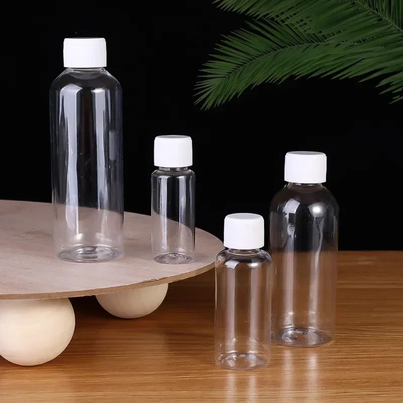 1/10Pcs Transparent Refillable Bottle Plastic Lotion Bottles with Screw Cap Cosmetic Sample Container Mini Travel Liquid Bottle