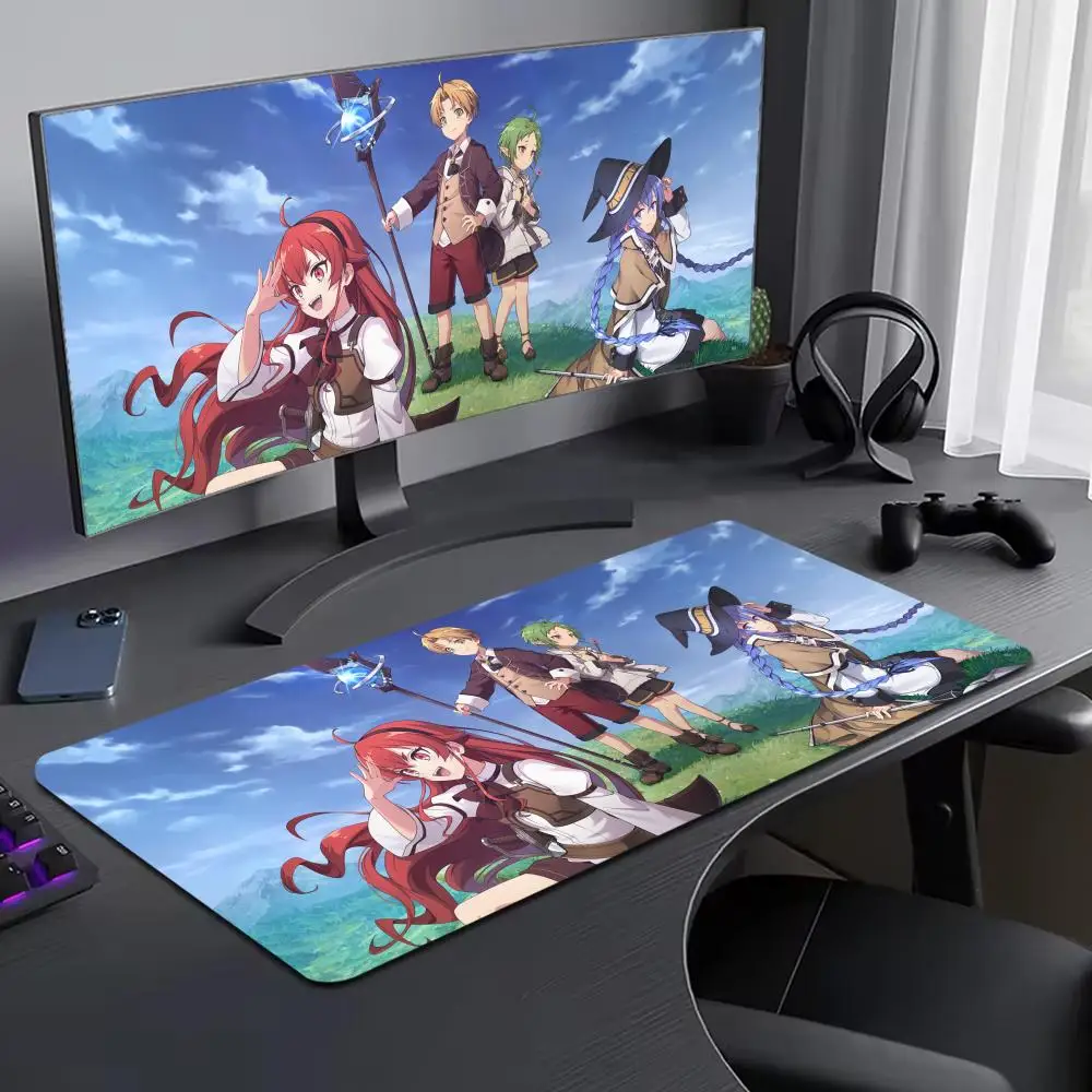 

Mushoku Tensei Mouse Pad Large Computer Mouse Pad Office Accessories XXL Pc Game Non-slip Deskmat Mousepad Keyboard Rubber Game