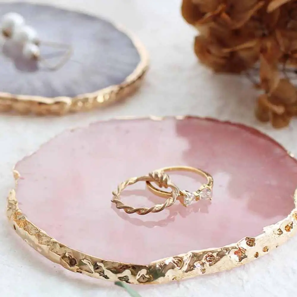 Resin Jewelry Necklace Ring Earrings Display Plate Tray Holder Dish Organizer Nail Art Display Showing Shelf Board