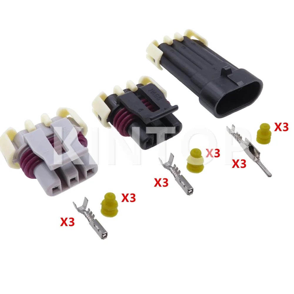 1 Set 3 Pins AC Assembly Auto Crank Engine Speed Sensor Sealed Connector 12129946 12059595 Car wire cable Socket With Wires - Detail 1