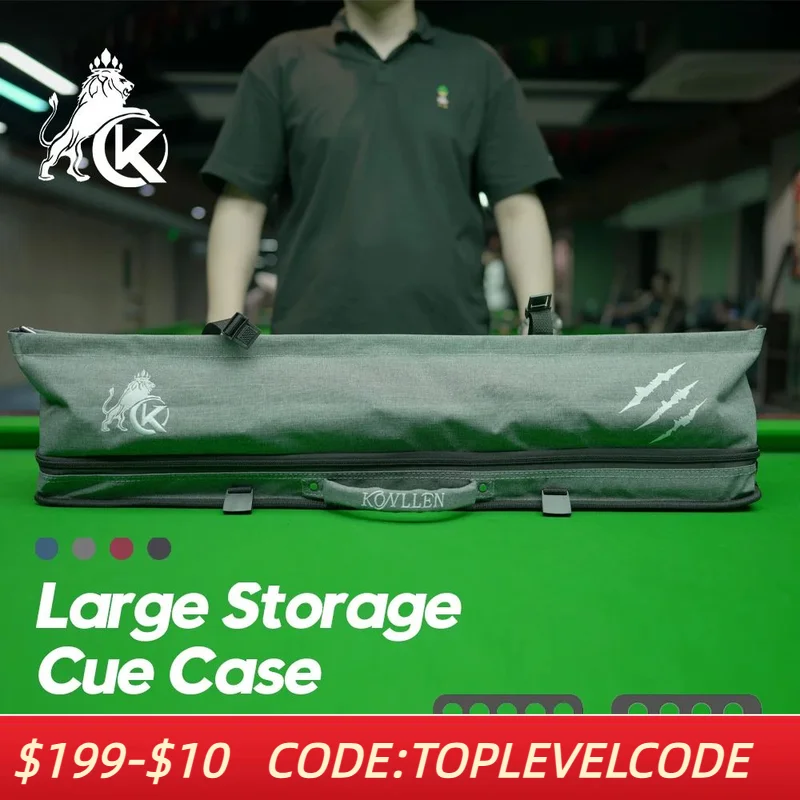 

KONLLEN 3x4 4x5 Oxford Cloth Prairie Pool Cue Case High Capacity Billiard Cue Stick Carrying Bag