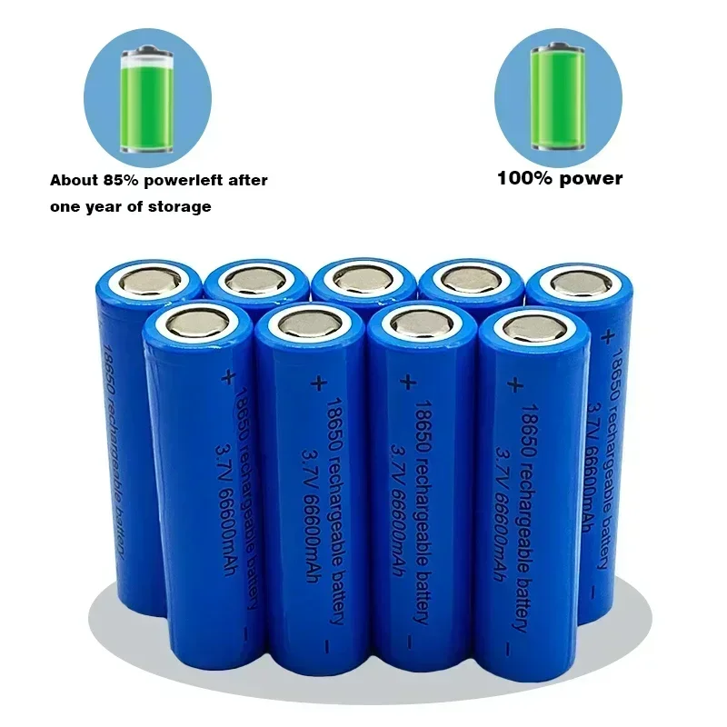 Original 18650 Battery 66600mah 3.7 V 18650 Lithium Rechargeable Battery For Flashlight Batteries Toy/electrical Charging