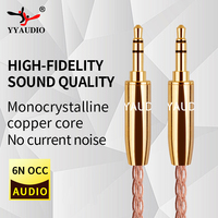 YYAUDIO 3.5mm AUX Audio Cable Male to Male Universal Adapter for Car Audio Phone Computer MP3 Players