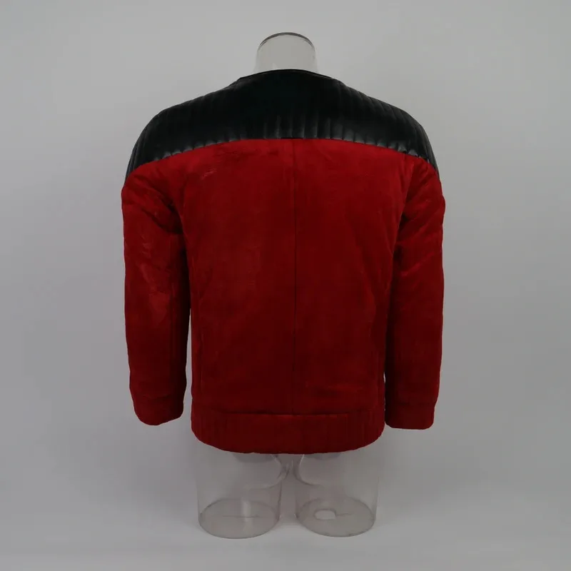 The Next Generation Captain Picard Duty Uniform Jacket TNG Red Costume Man Winter Coat Warm Cosplay Costume Prop