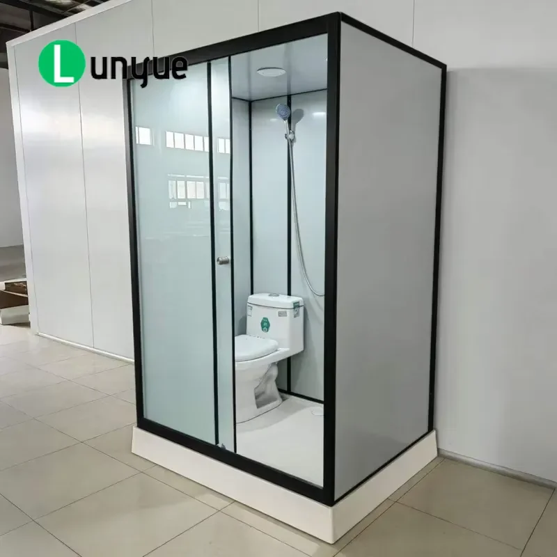 Compact Sliding Shower Room Prefab Bathroom Unit with Integrated Toilet Cabin Minimalist Glass Enclosure for Small Space