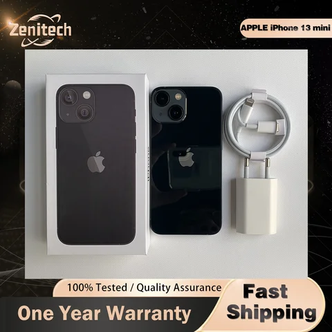 Original Apple iPhone 13 Mini 5G Mobile Phone NFC Face ID 4GB RAM 128/256/512GB ROM 5.4'' OLED Screen A15 iphone 13 mini 13mini