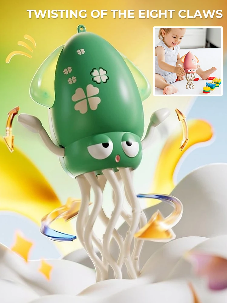 ألعاب الحبار الراقص الإلكترونية مضحك التعريفي الكذب الحبار المسطح طفل التطوير التفاعلي مع الضوء والموسيقى هدايا وقت البطن #1