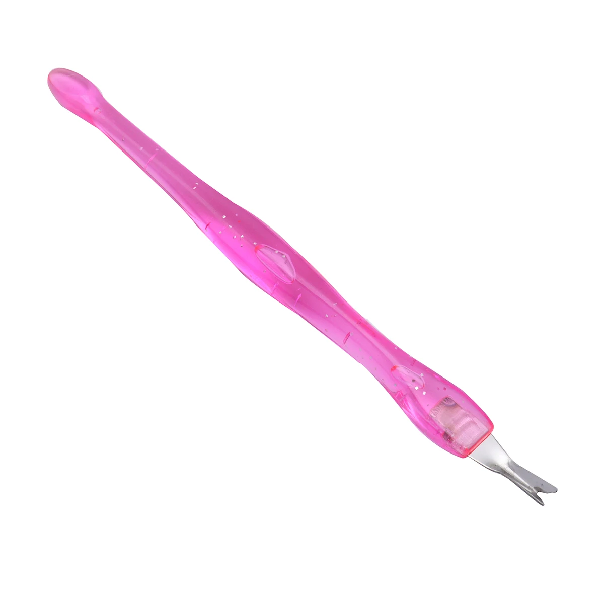 5Pcs Cosmetic Nail Art Tool Dead Skin Fork Trimmer Peeling Knife Cuticle Remover Salon Cuticle Pusher Pink Color