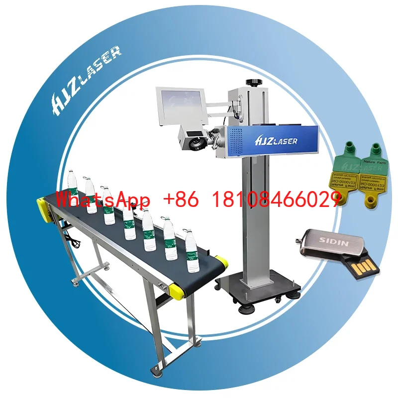 30W High Speed Online Flying CO2 Laser Marking Machines for Coding Date on Cardboard Box