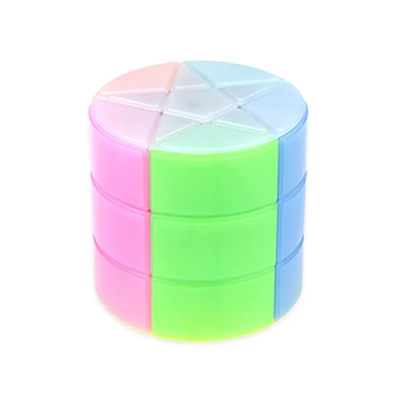 [Picube] YJ 3x3 Regenboog Cilinder Magische Kubus Puzzel 3x3x3 Cubo Magico educatief Speelgoed Voor Studenten Kleurrijke Ster Octagon