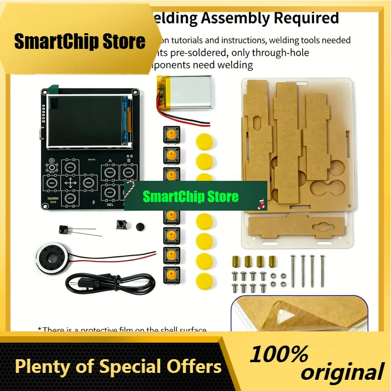 SmCpMultifunctional Handheld DIY Kit With LCD Screen For Game Console Weather Clock AI Robot Soldering Training