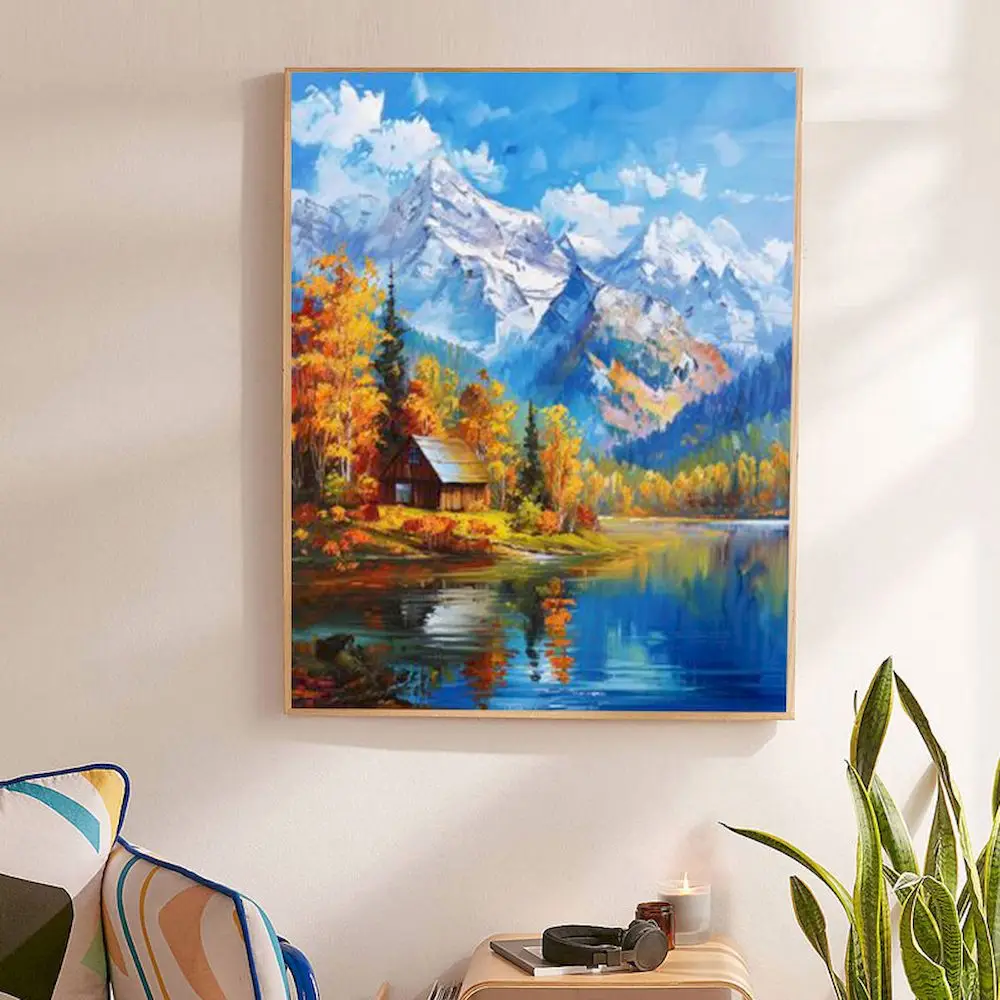 PhotoCustom Oil Paint By Numbers Painting On Numbers For Adults Diy Beach Landscape Gift Home Garden Handmade On Canvas New