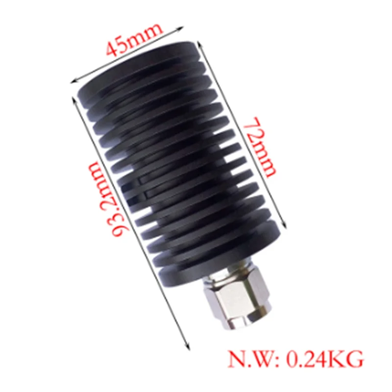 carga fictícia do Rf do conector macho de 50W N, carga da terminação do RF, 50 ohms, DC To3 GHz