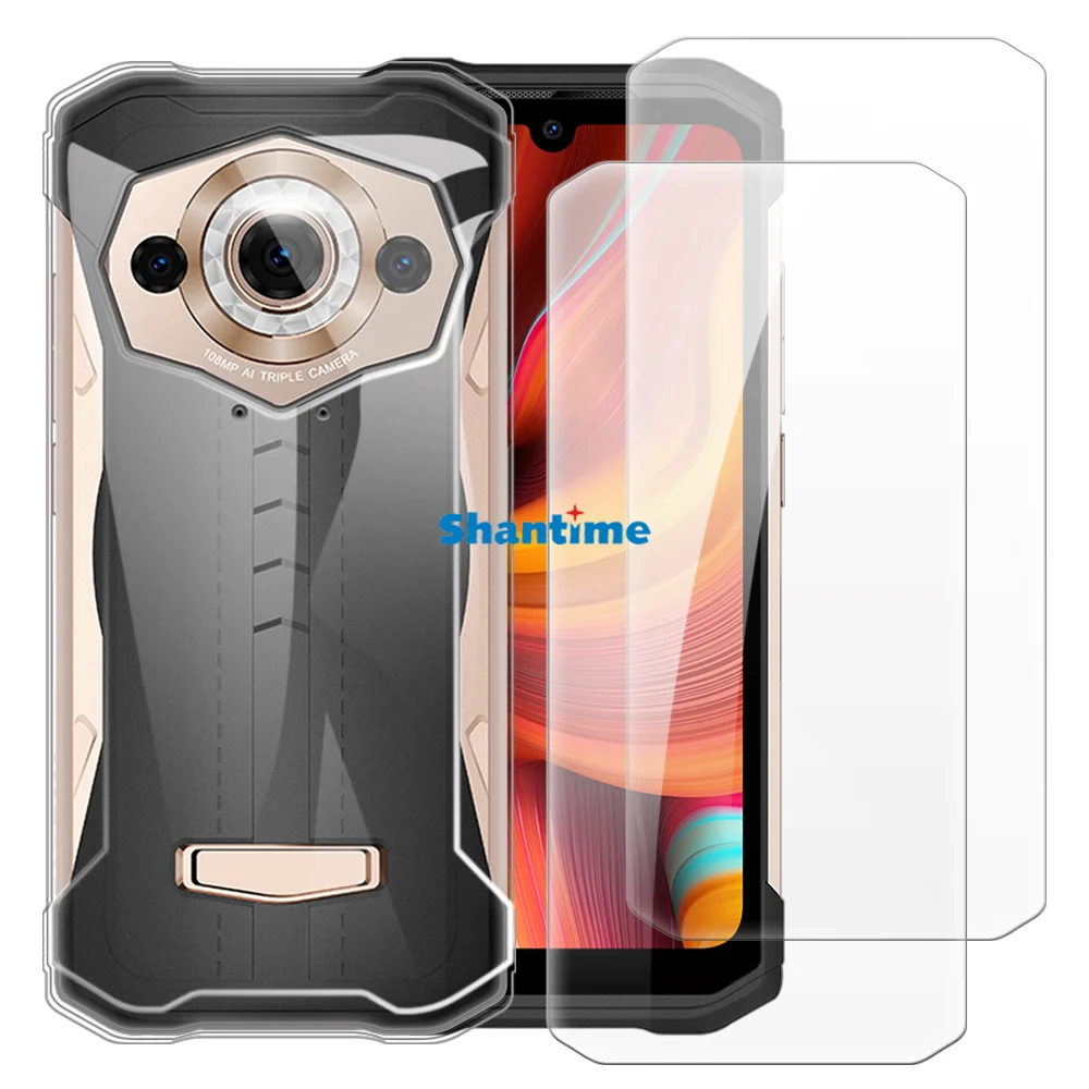 Soft Case + 2 Pack Tempered Glass Screen Protectors for iHunt Cyber Falcon Thermal Pro Full-Body Protection