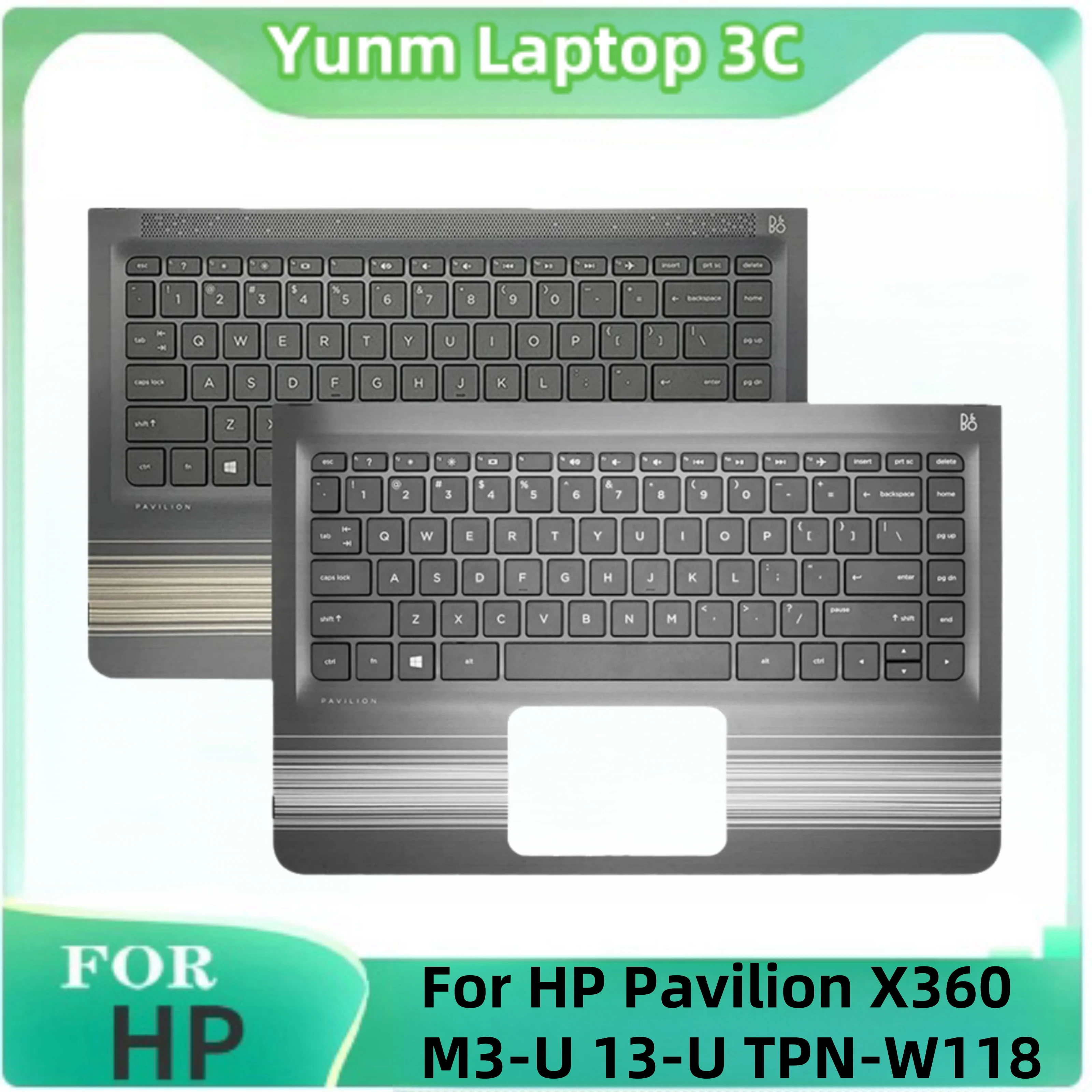 

US/UK/AR Keyboard for HP Pavilion X360 M3-U 13-U TPN-W118 Laptop Case Palmrest Upper Cover Keyboard Replacement 856037-001