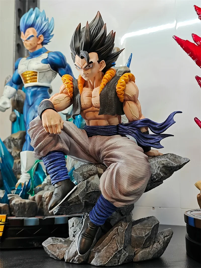 23Cm Anime Dragon Ball Figuur Gk Gogeta Drie Hoofd Vervangbare Zithouding Gogeta Actiefiguren Model Ornamenten Speelgoed Gift