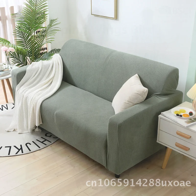 

Elastic Non-Slip Full Cover Sofa Slipcover Modern Simple Solid Color Universal Cushion for Three-Person Sofa All Seasons