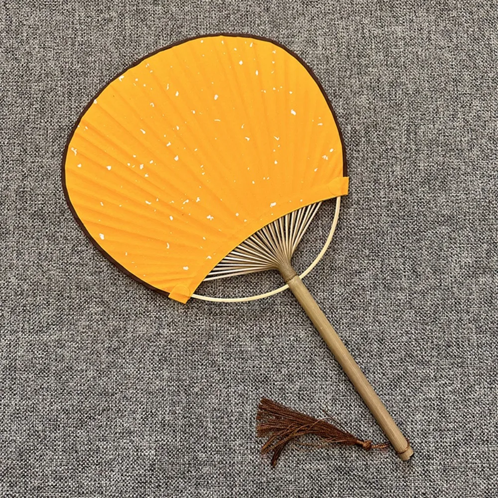Exquisite Vintage Hand Painted Fan with Tassels Bamboo Handle Blank Hand Fan Paper Chinese Style DIY Fan Room Decorations