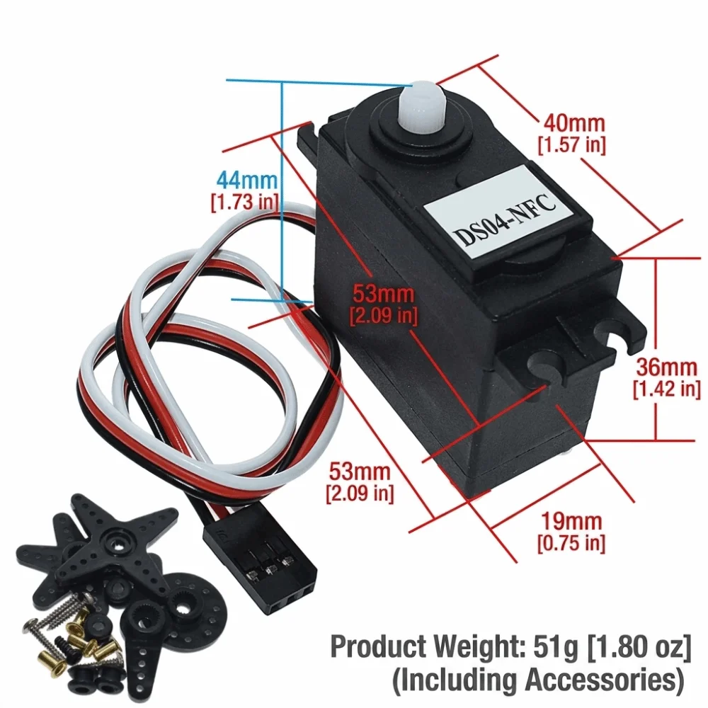 360 Degree Rotation Continuous Rotation Servo Lightweight Design 5.5kg Torque DC Geared Motor NFC-Enabled Black Color