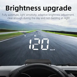 3inch Car HUD Head-up Display GPS Speed Display Wireless New Energy Vehicle Multi-function Instrument Projector White Light Gree