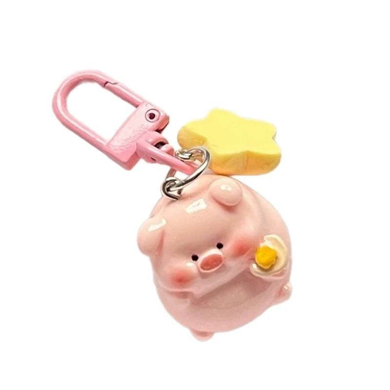 

Piggy Backpack Ornament Chain Charm Unique Hangings Decorations Unique Keyring for Backpacks or Purses