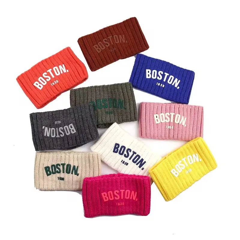 1pc Letter Print Knit Headband Women Ribbed Elastic Hairband Winter Warm Sports Sweatband Fashion Casual Daily Hair Accessories