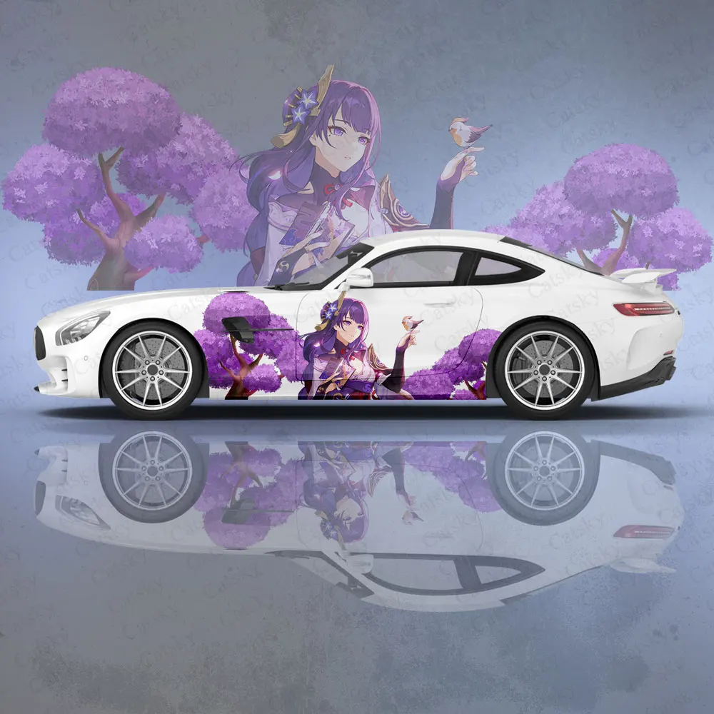 

Raiden Shogun (Genshin Impact) Car Body Stickers Anime Itasha Car Side Decal Sticker Car Body Sticker Car Decoration Stickers