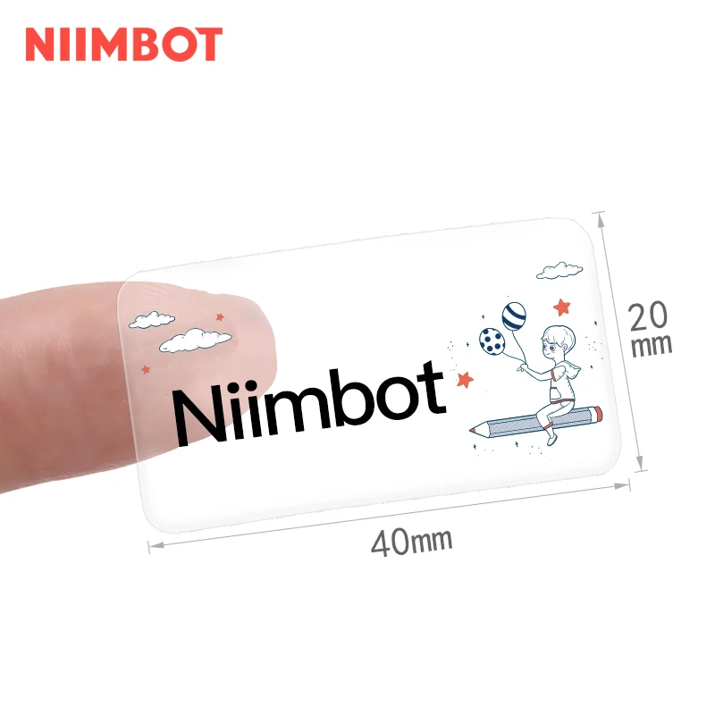 Niimbot Waterproof Thermal Transparent Label Paper B21 B1 B203 B3S Printer Anti-Oil Tear-Resistant Label Paper Etiquetas Papeles