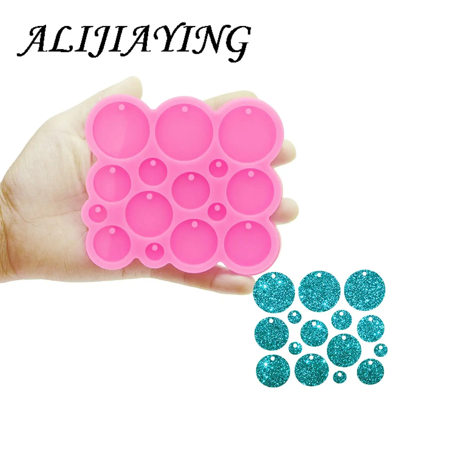 

Round Circle Silicone Mold for Keychain Resin DIY Epoxy Jewelry, Molds Make Charms Crafts with Epoxy DY0079