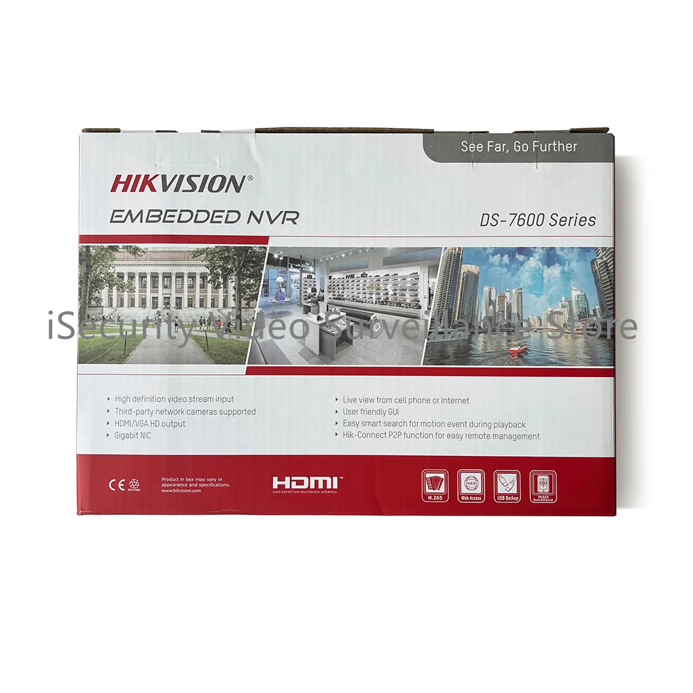 Hikvision DS-7608NI-Q1/8P 8ch POE NVR 1 Port SATA ochronny zabezpieczający rejestrator wideo 1U HDMI i VGA wyjście H.265