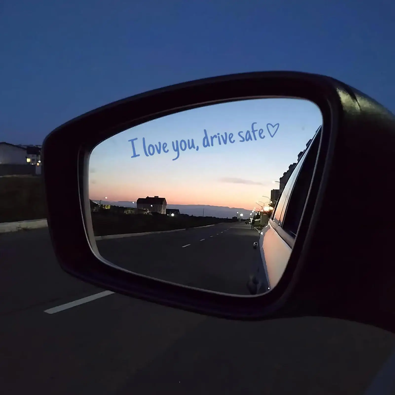 Car Mirror Decal Cute Interior Decor I Love You Car Windshield Mirror Sticker For Truck Auto Motorbike Sedan SUV Pickup Scooter