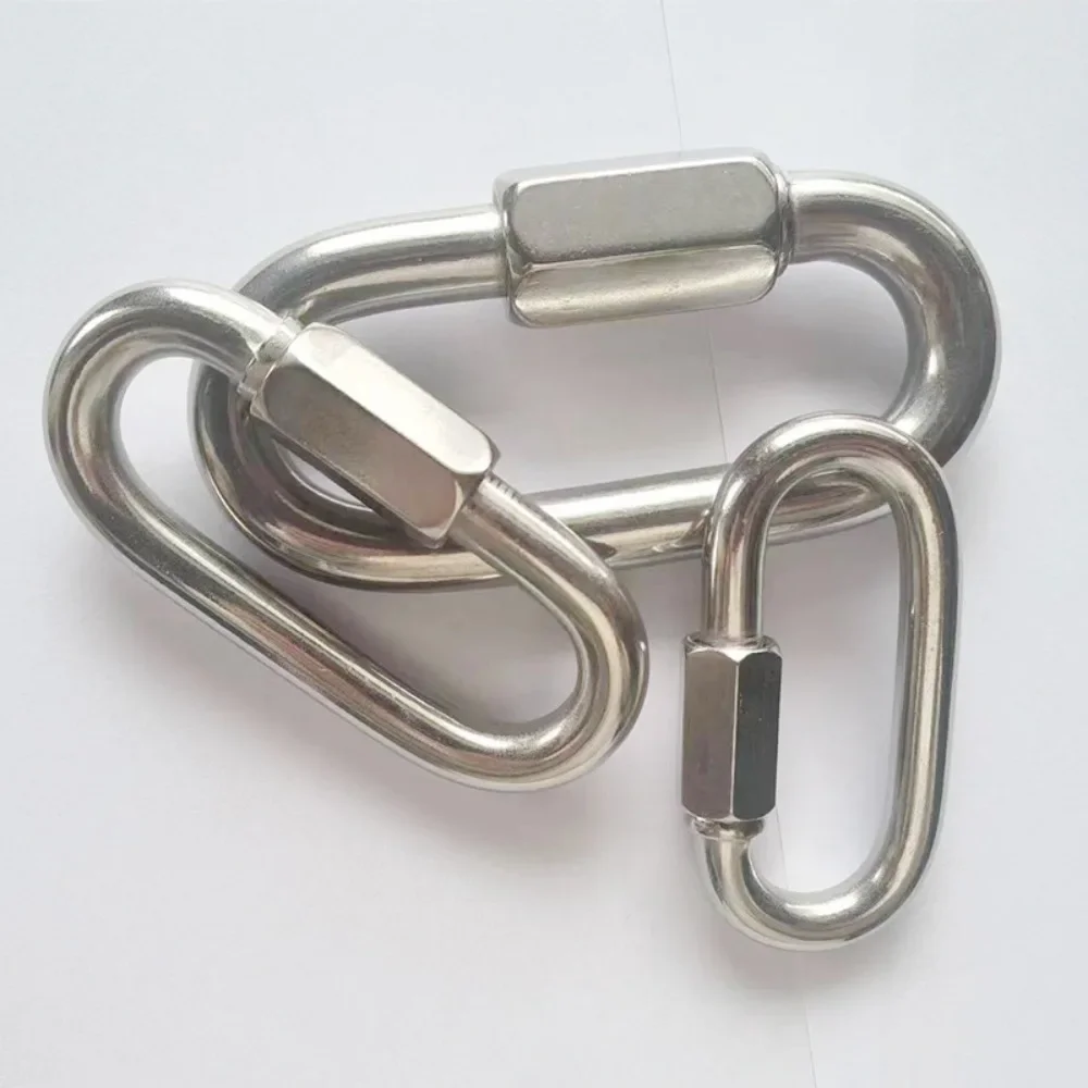 20Pcs M3.5-M8 304 Stainless Steel Lock Screw Spring Snap Hook Ring Buckles Lock Quick Link Chain Connector Screw Lock Carabiner