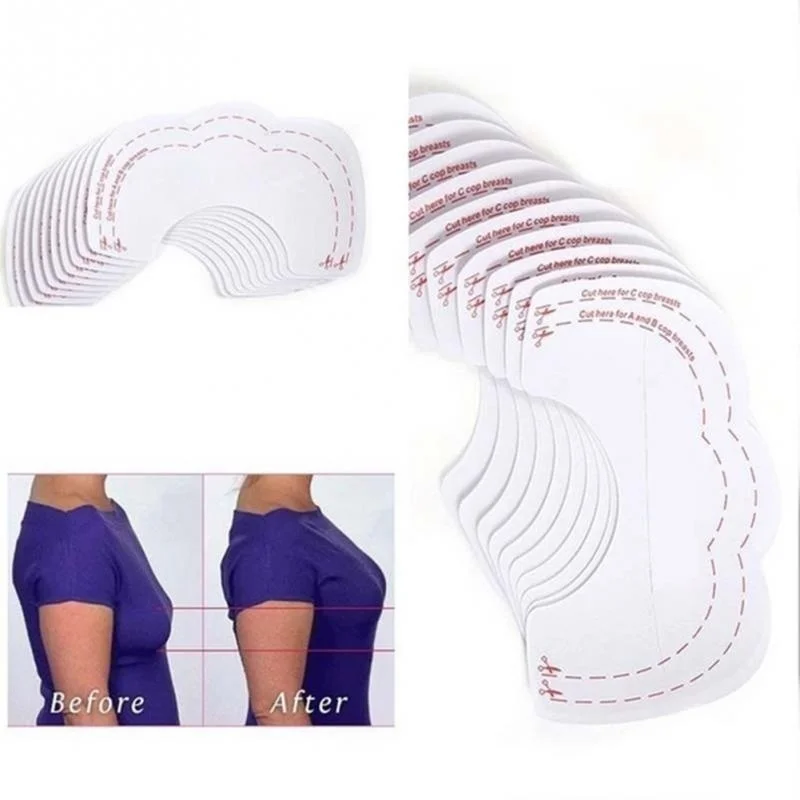 New 10pcs/Set Instant Breast Lift Bra Invisible Tape Push Up Boob Uplift Shape Enhancers Suitable Lady Chest Patch Bra Supplies