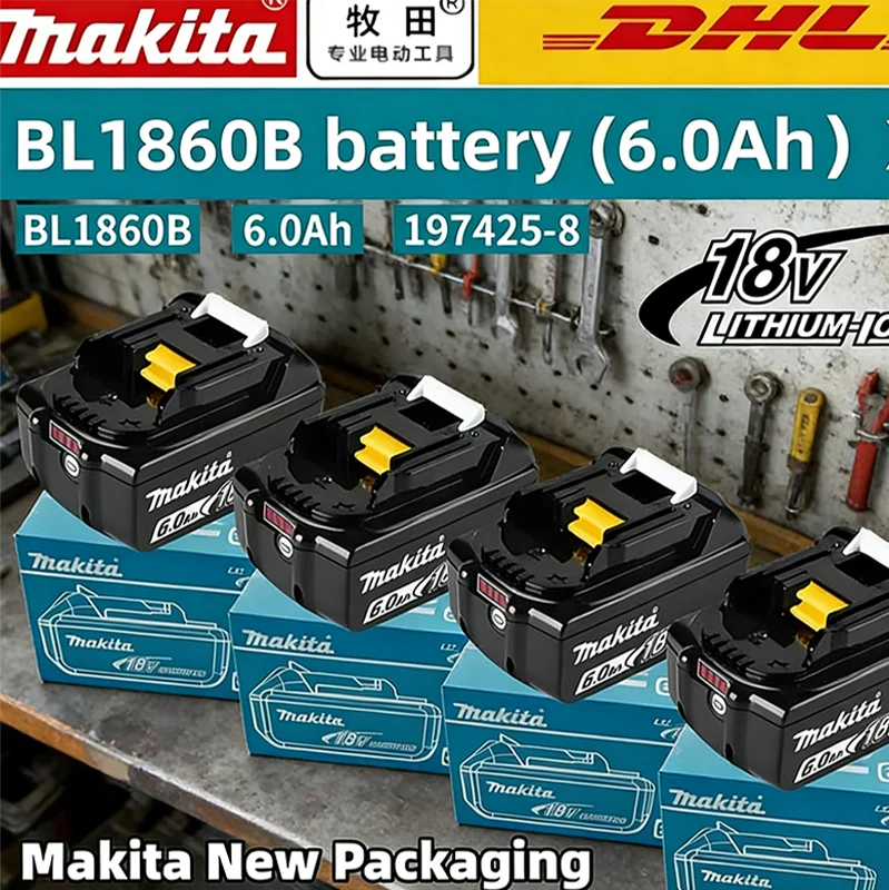

Оригинальный литиевый аккумулятор Makita 6 Ач 18 В BL1860B BL1840 BL1830B BL1850B BL1850 BL1860 BL1815, замена