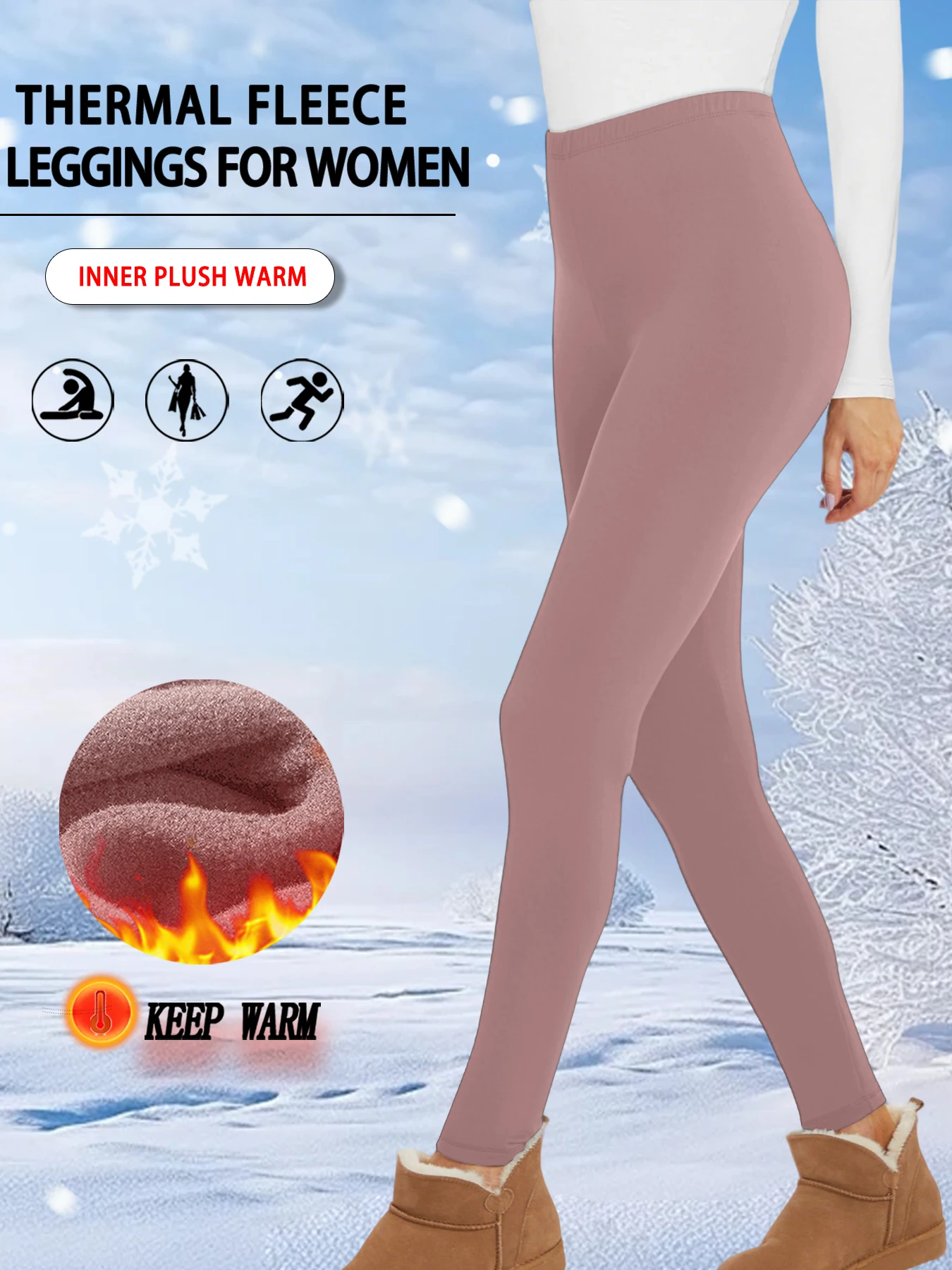 

Женские термобрюки больших размеров на флисовой подкладке. Женские леггинсы идеально подходят для тренировок по бегу и комфорта холодной погоды.