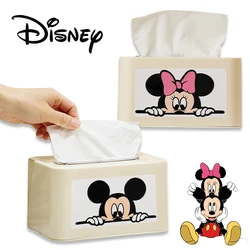 Disney Mickey Minnie Tissue Box Desktop Napkin Holder Tissue Paper Dispenser Container Case Napkin Holder Household Storage Box