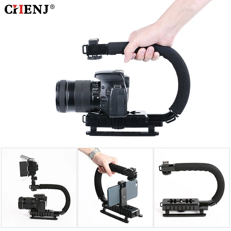 U-Shaped Portable Handheld photography Camera Holder Video Handle DV Bracket C-Shaped Steadicam Stabilizer Kit for SLR DV