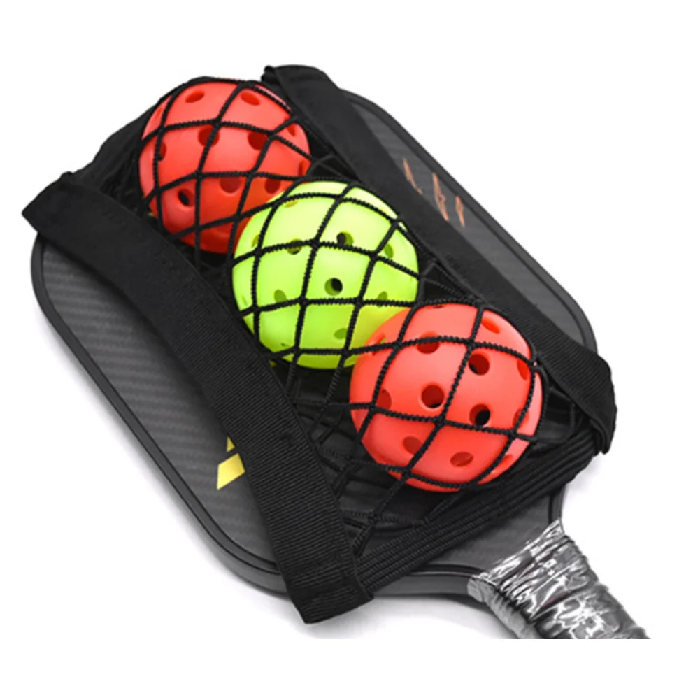 Drawstring Pouch Pickleball Mesh Bag Competition Use Breathable Construction Elastic Strap Transparent Visibility