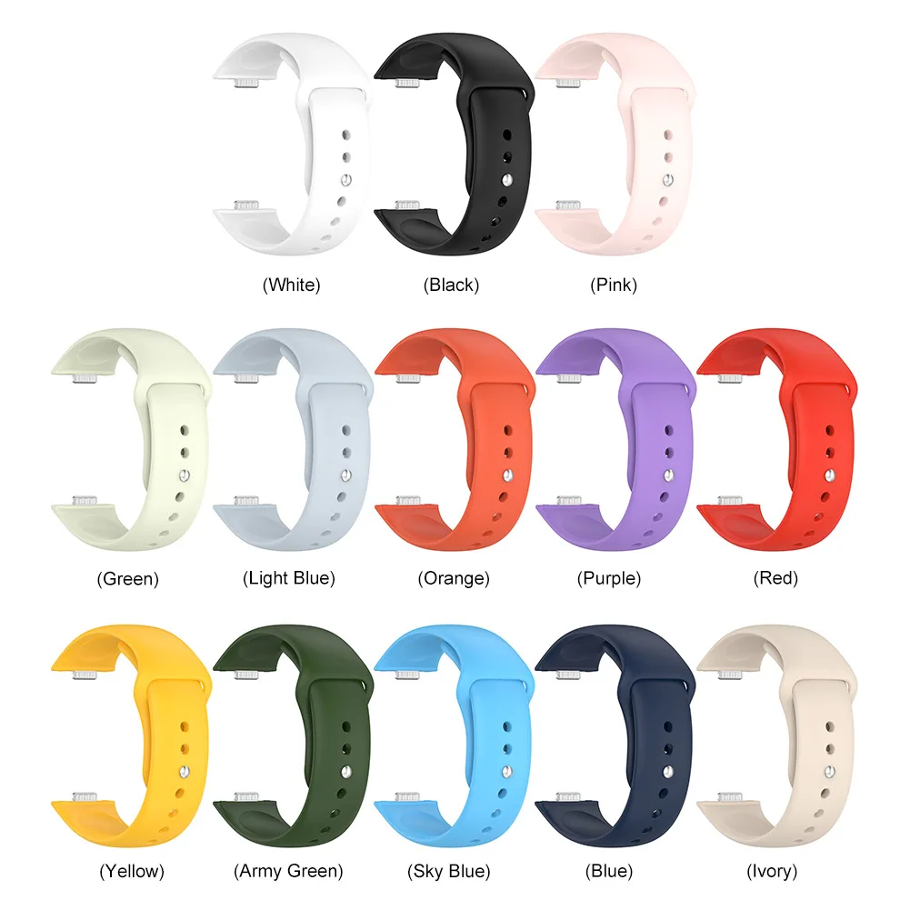 Silicone Sport Strap Comfortable Sport Strap Adjustable Replacement Sport Watchband Bracelet Wristband for Huawei Watch FIT 3
