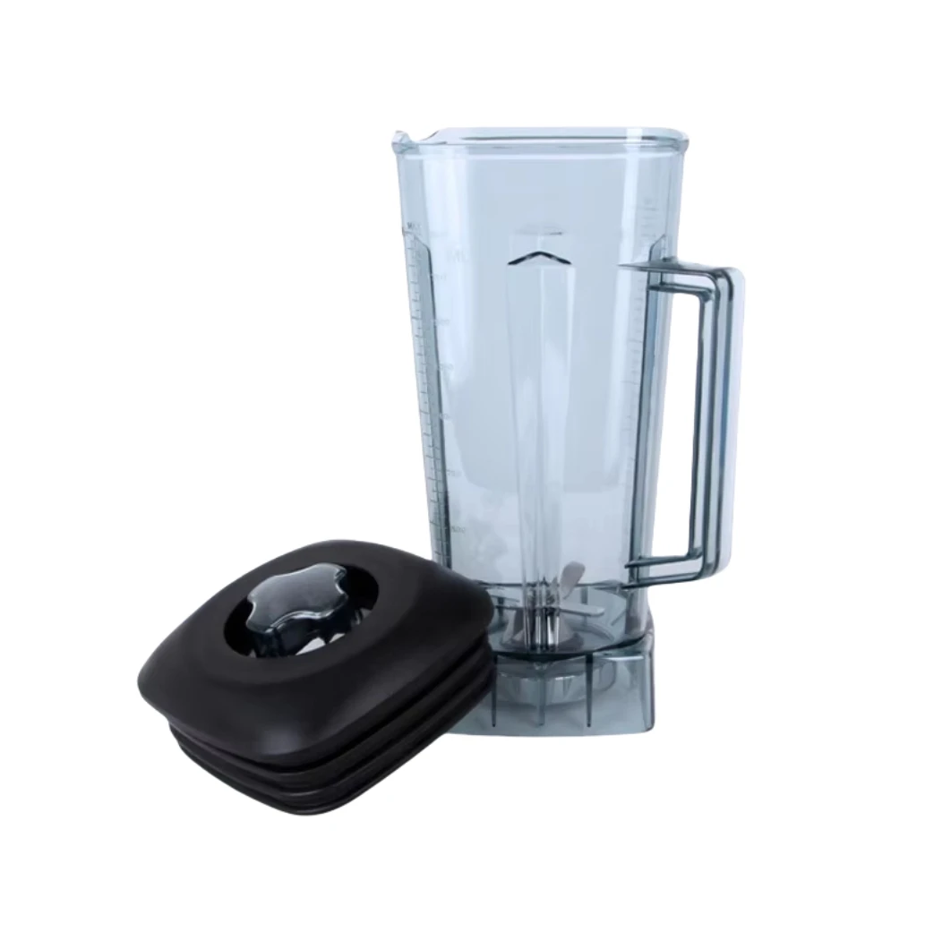 Tarro de licuadora de 2l con tapa de hoja mezcladora, piezas de licuadora comercial, accesorios, batidora de ayuda de cocina, aspas para licuadora