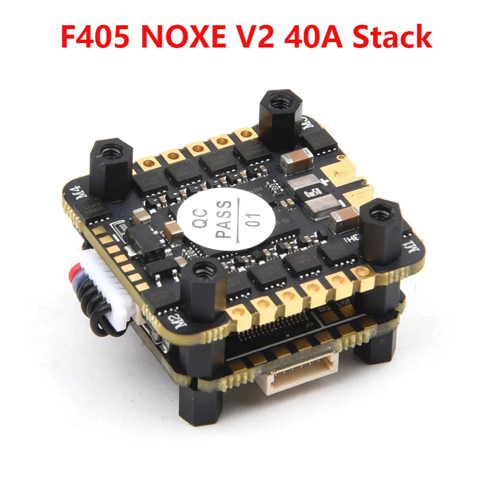 JHEMCU F405 NOXE V2 Flight Controller Stack / EM40A 40A 4in1 ESC 20x20mm Ondersteunt 2-6S LiPo voor FPV Freestyle Drone
