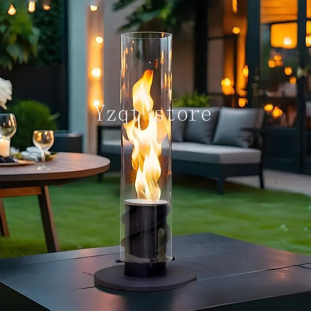 Indoor Spinning Tornado Flame Fireplace Heater Portable Atmosphere Heating Stove for Living Room Bedroom