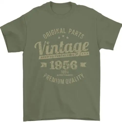 

Vintage Year 68th Birthday 1956 Mens T-Shirt 100% Cotton