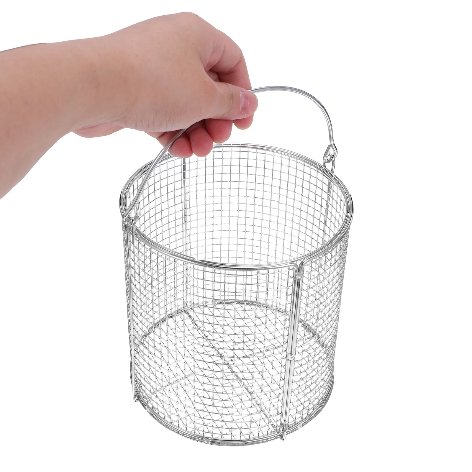 

Ultrasonic Cleaning Basket Steel with Swinging Handle Rocker Stainless Parts Washing