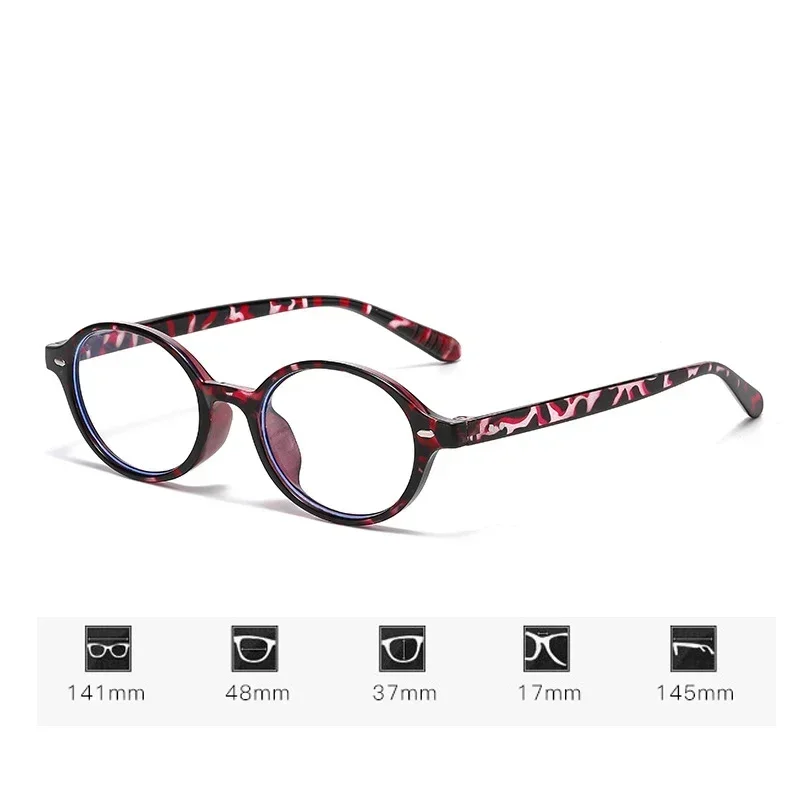 Fashionable Oval Frame Reading Glasses for Women Men Trendy Plus Diopter Presbyopia Unisex Anti-blue Light Far Sight Glasses