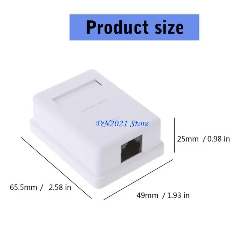 F3KE Cat6 RJ45 8P8C UTP Unshielded Single Port Desktop Mount Box CAT6 Module