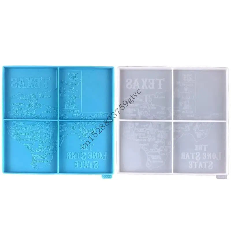 

D0UF Silicone Jewelry Epoxy Resin Casting Mold Map Teapot Mat Mold