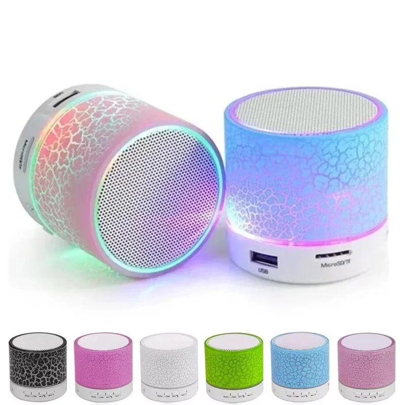 Car Stereo Music Surround Wireless Speaker Bluetooth-compatible Mini Speaker LED TF Card Outdoor Sound Box For Computer Laptops